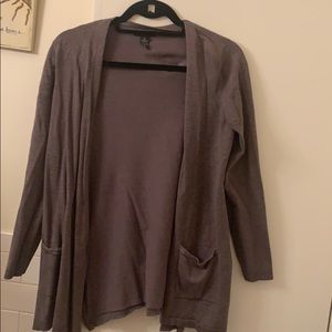 leather elbow cardigan